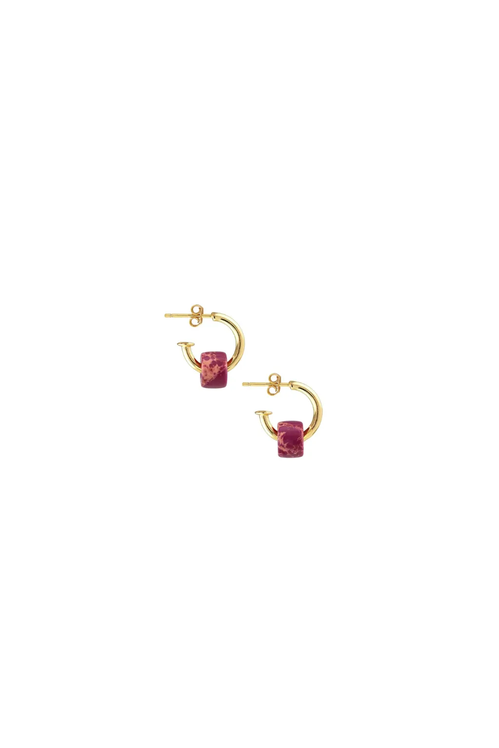 Huggie Hoop Earrings with Gemstone Fun Pack