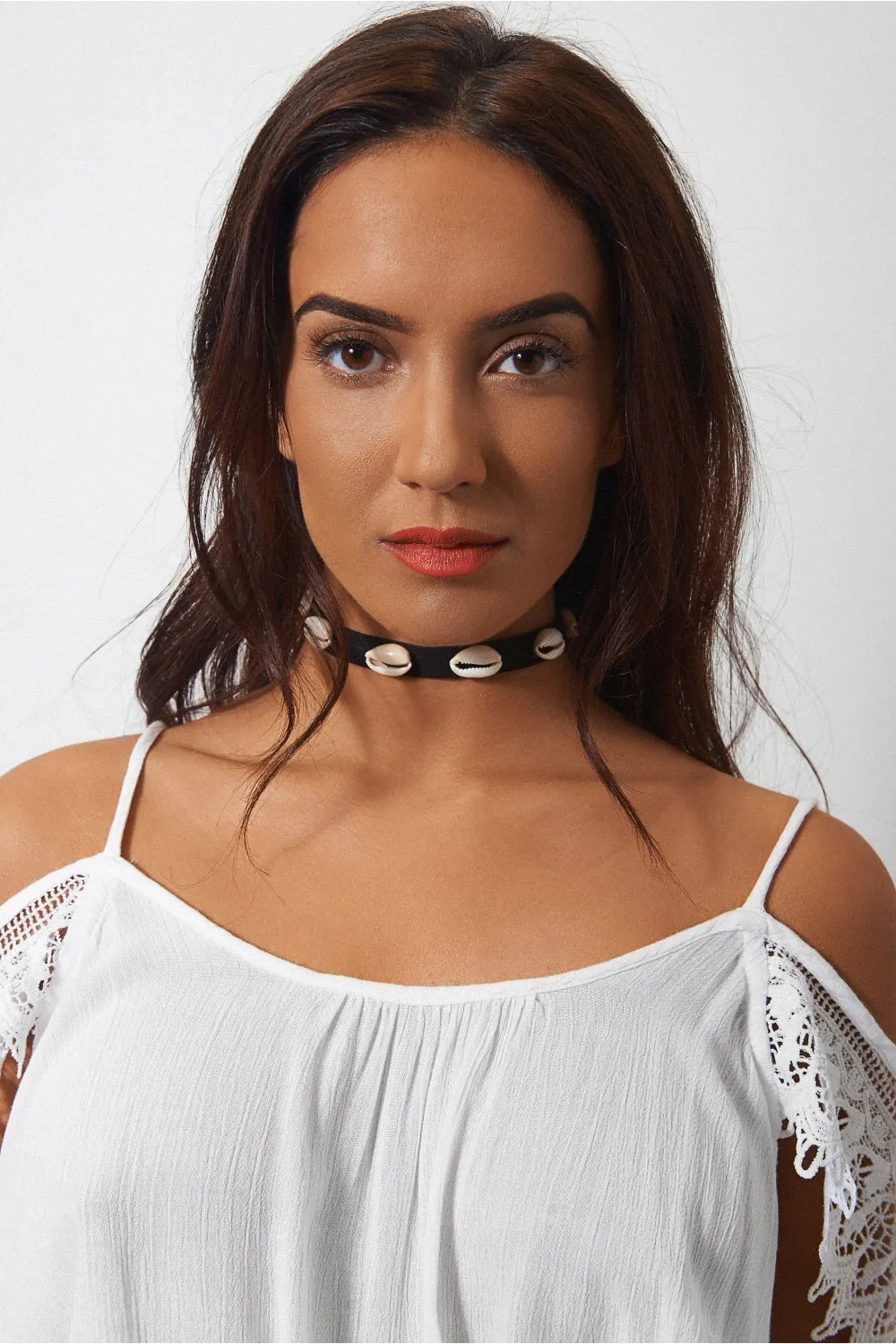 Ibiza Black Shell Choker