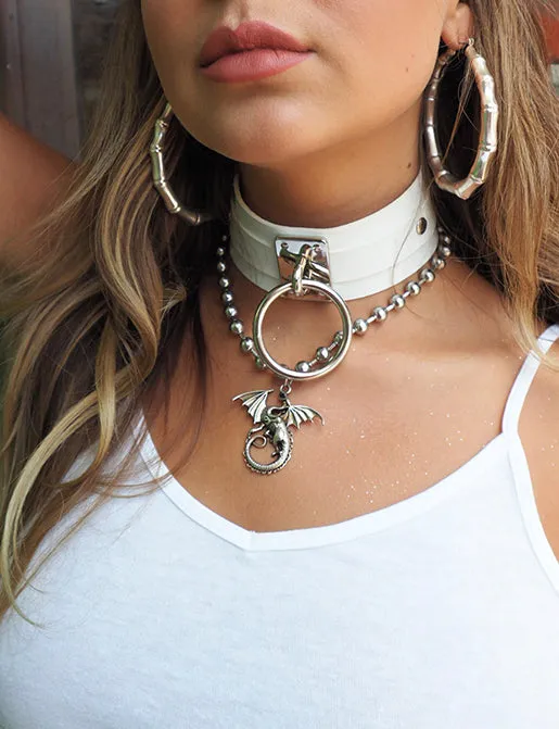 INTO THE UNKNOWN CHOKER - WHITE