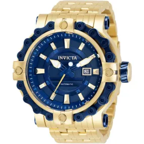 Invicta Men's Automatic Watch - Excursion Blue Dial Yellow Gold SS Bracelet | 32565