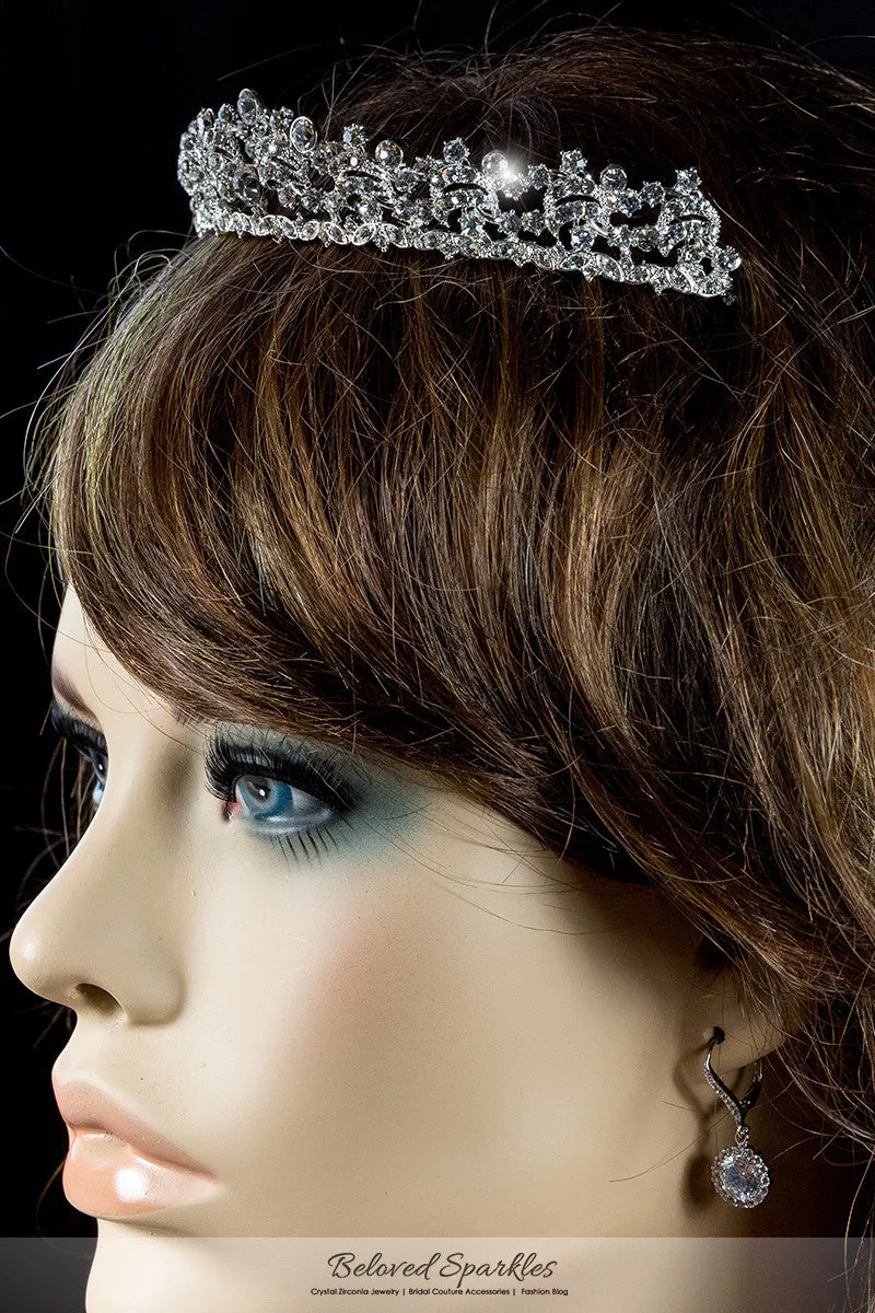 Kandace Classic Crystal Silver Tiara