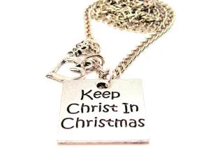 Keep Christ In Christmas Square Little Love Necklace