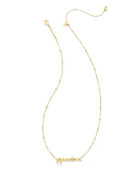 Kendra Scott "Grandma" Script Pendant Necklace