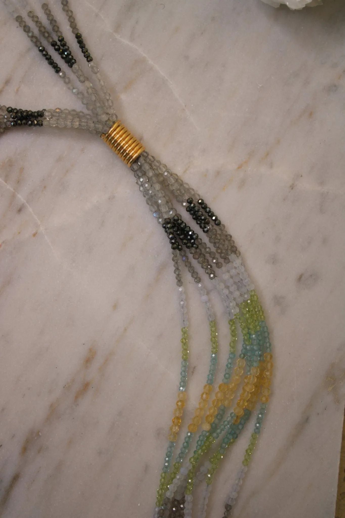 Labradorite, Pyrite, Citrine Y Necklace