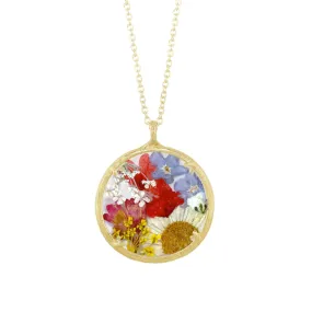 Large Vermeil Bouquet Necklace