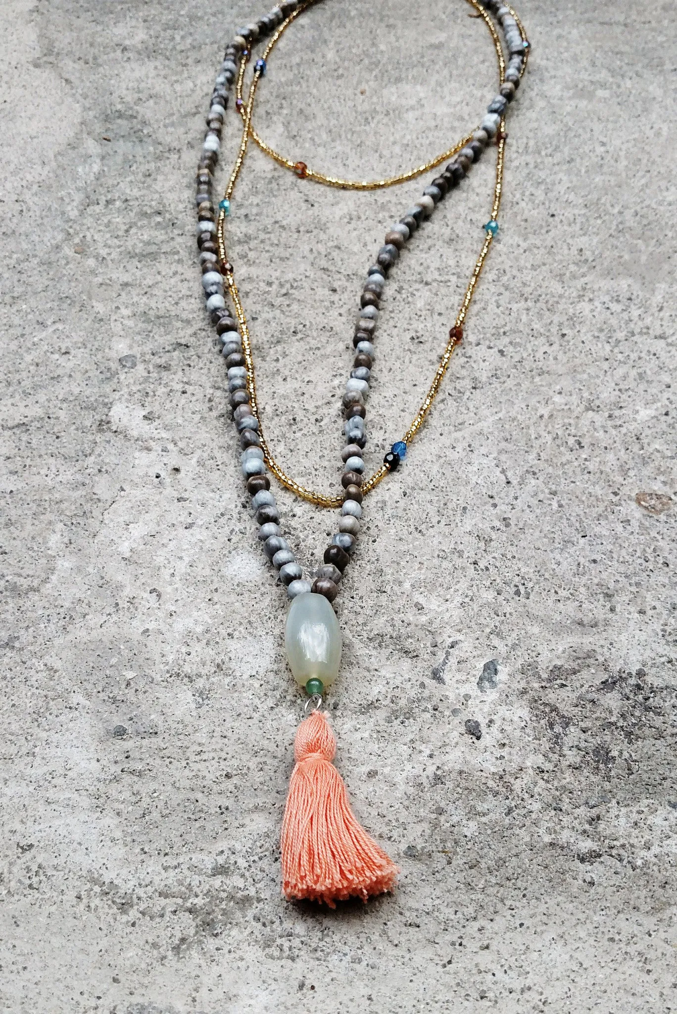 Layered Stone Necklace