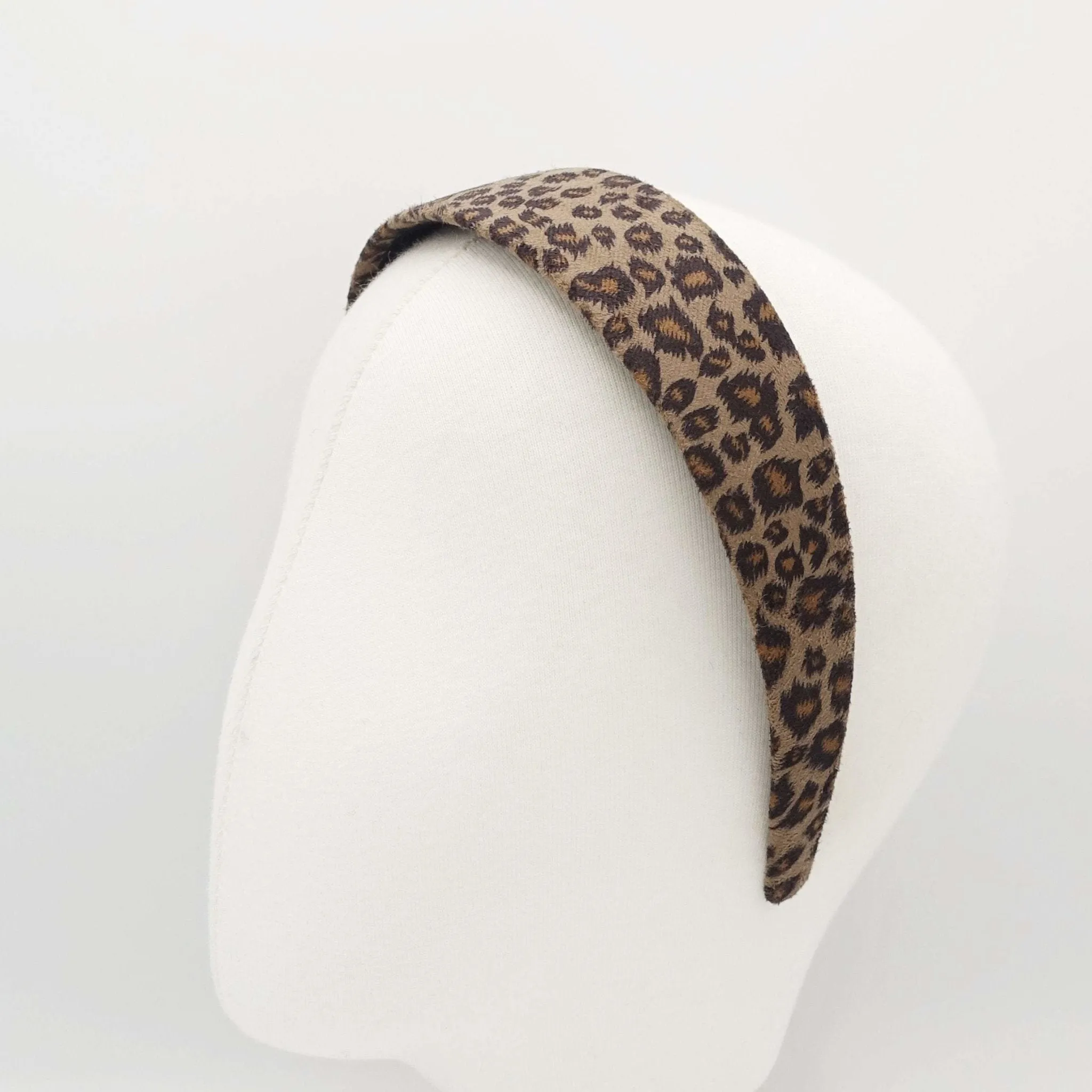 leopard print suede fabric hairband medium fashion animal print headband women hair accessory