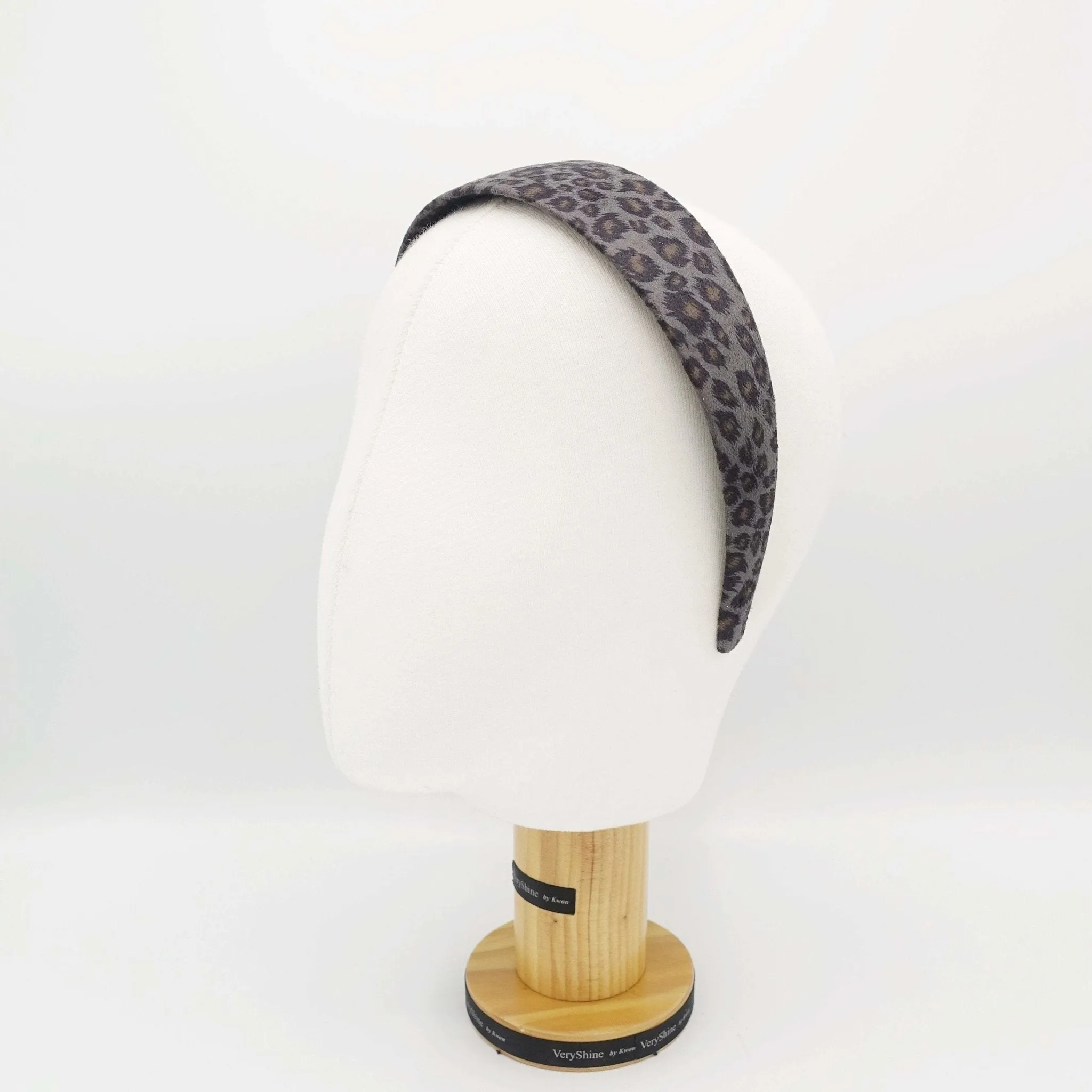 leopard print suede fabric hairband medium fashion animal print headband women hair accessory