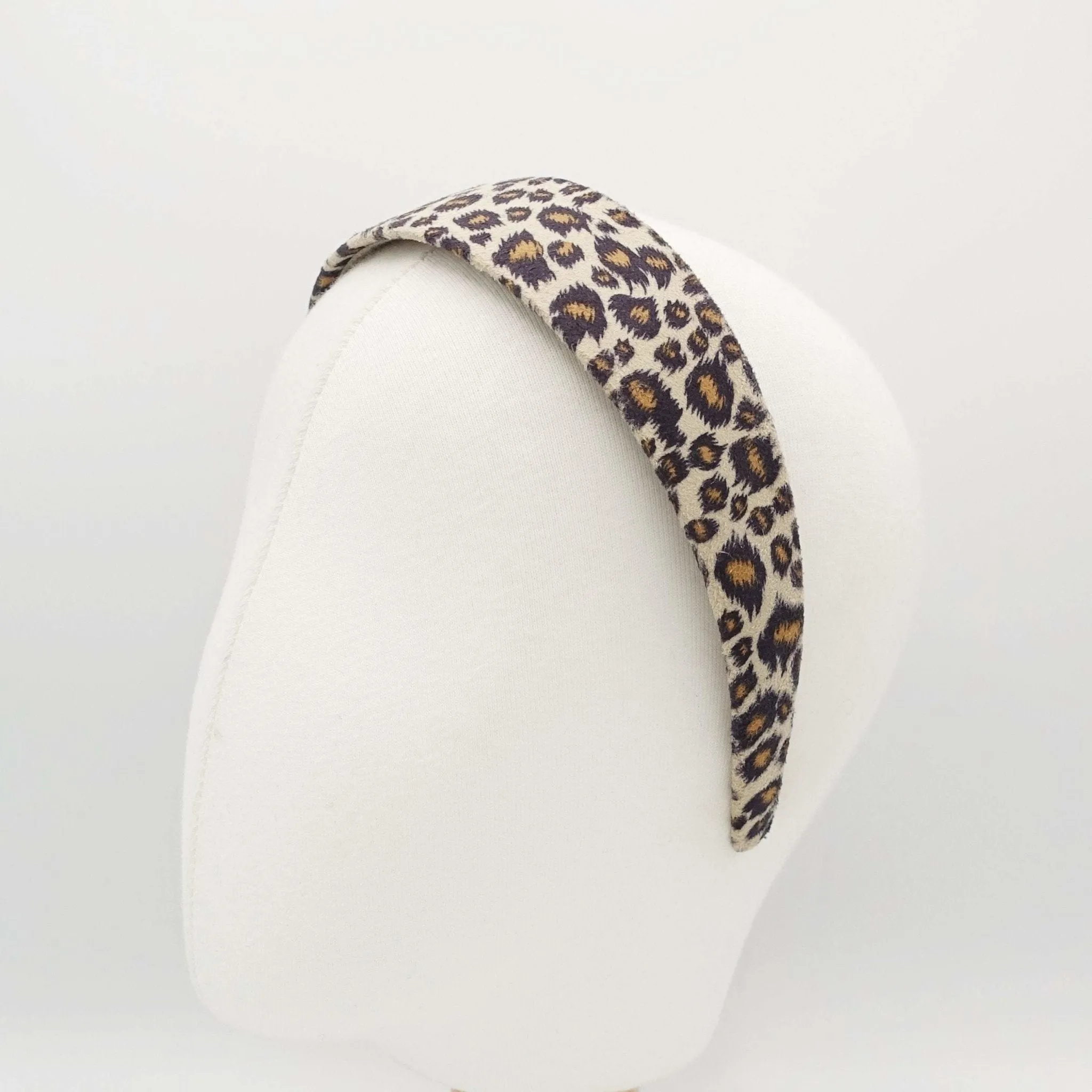 leopard print suede fabric hairband medium fashion animal print headband women hair accessory