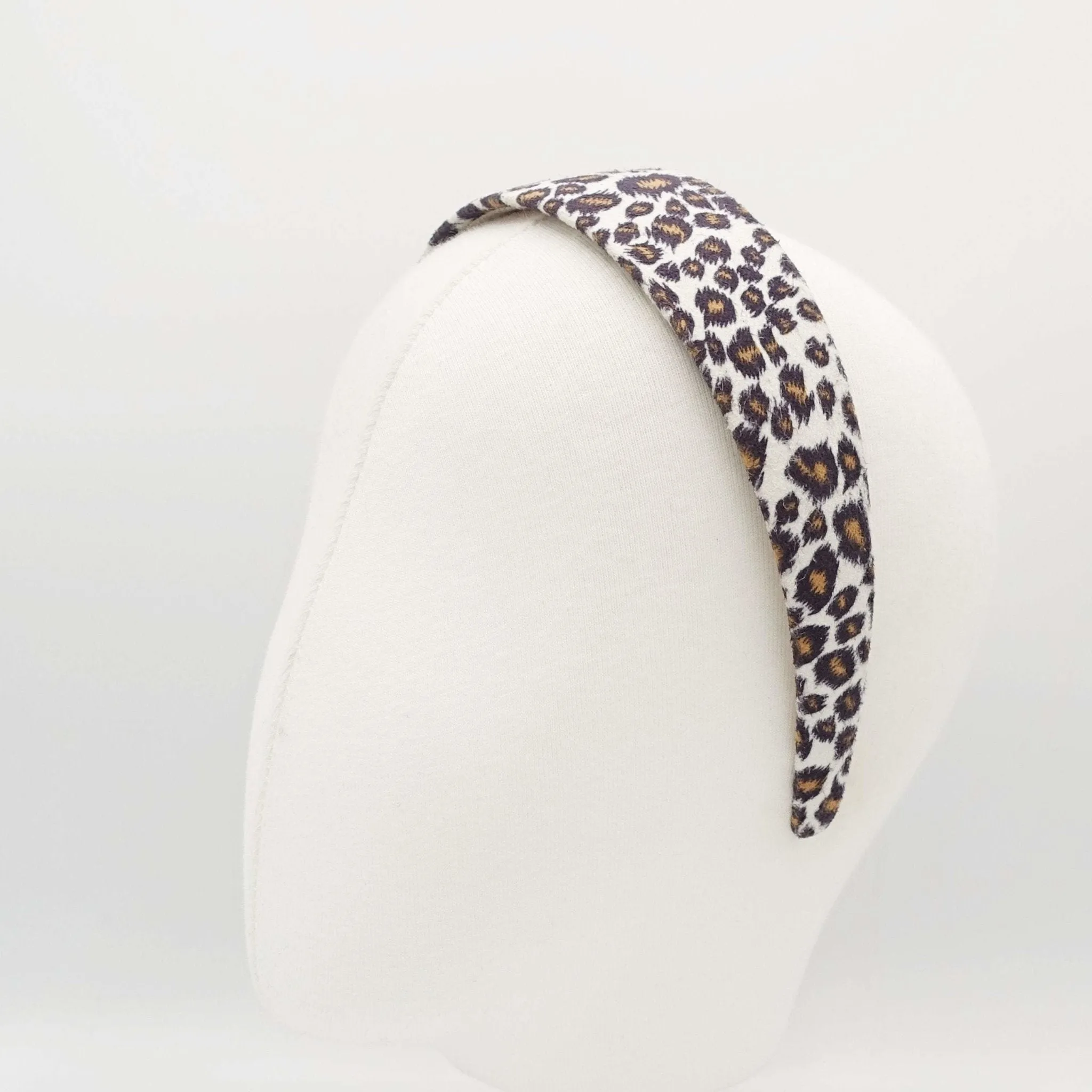 leopard print suede fabric hairband medium fashion animal print headband women hair accessory