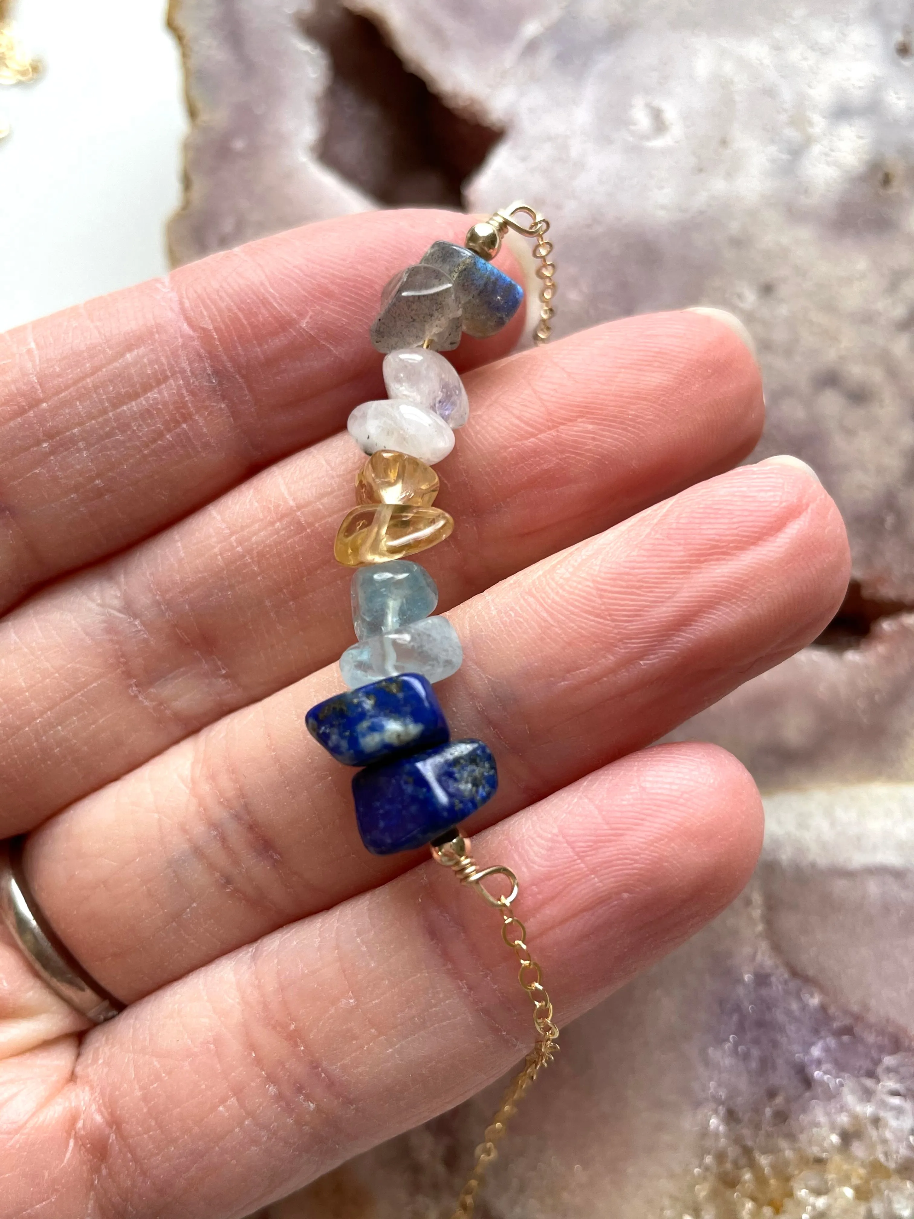 Libra  Zodiac Sign Crystal Necklace - September Birthday Gift - October  Birthday Gift - Zodiac Gift - Crystal Healing