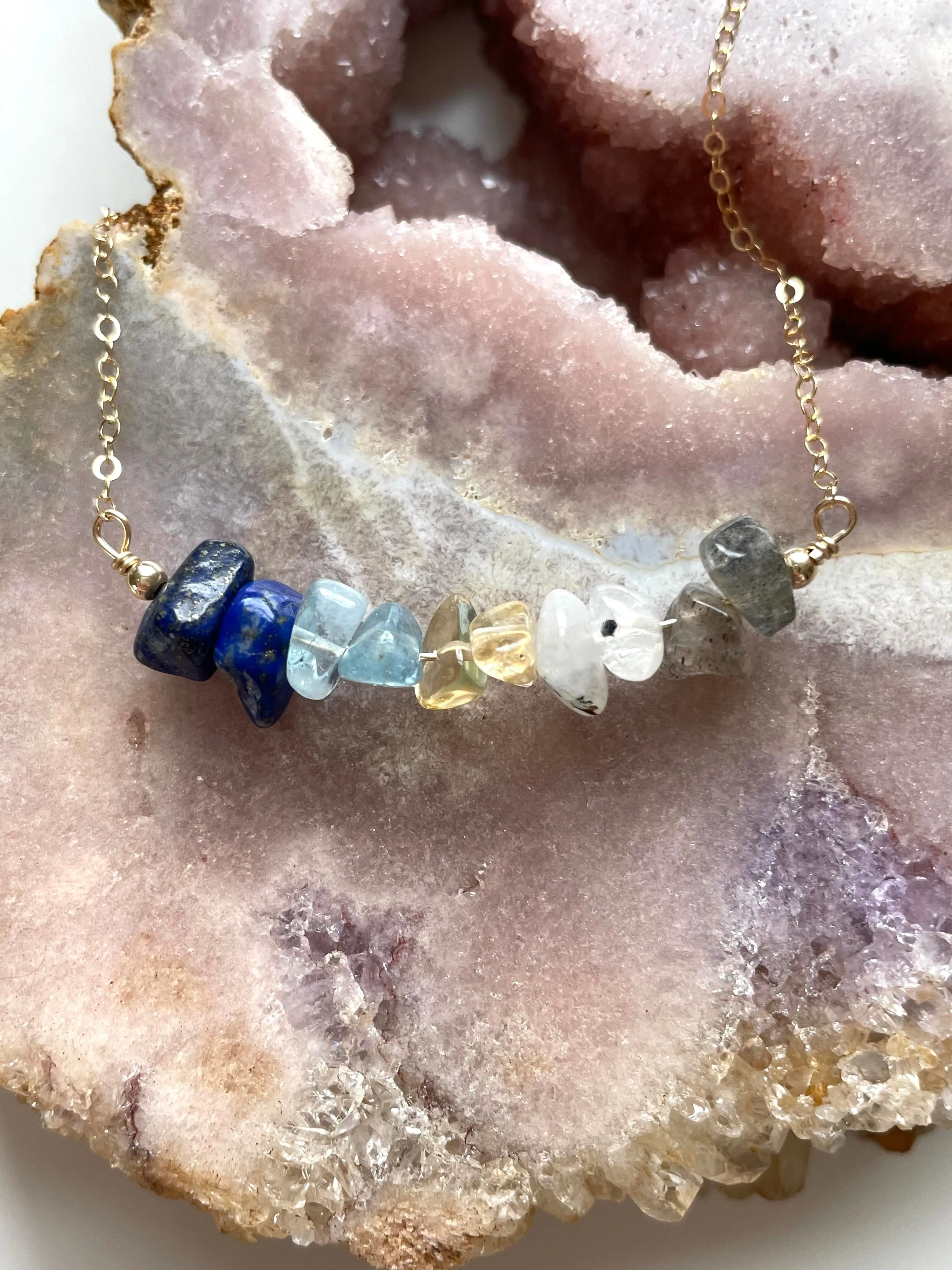 Libra  Zodiac Sign Crystal Necklace - September Birthday Gift - October  Birthday Gift - Zodiac Gift - Crystal Healing