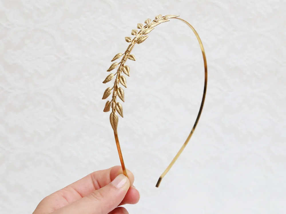 Little Leaves brass leaf headband