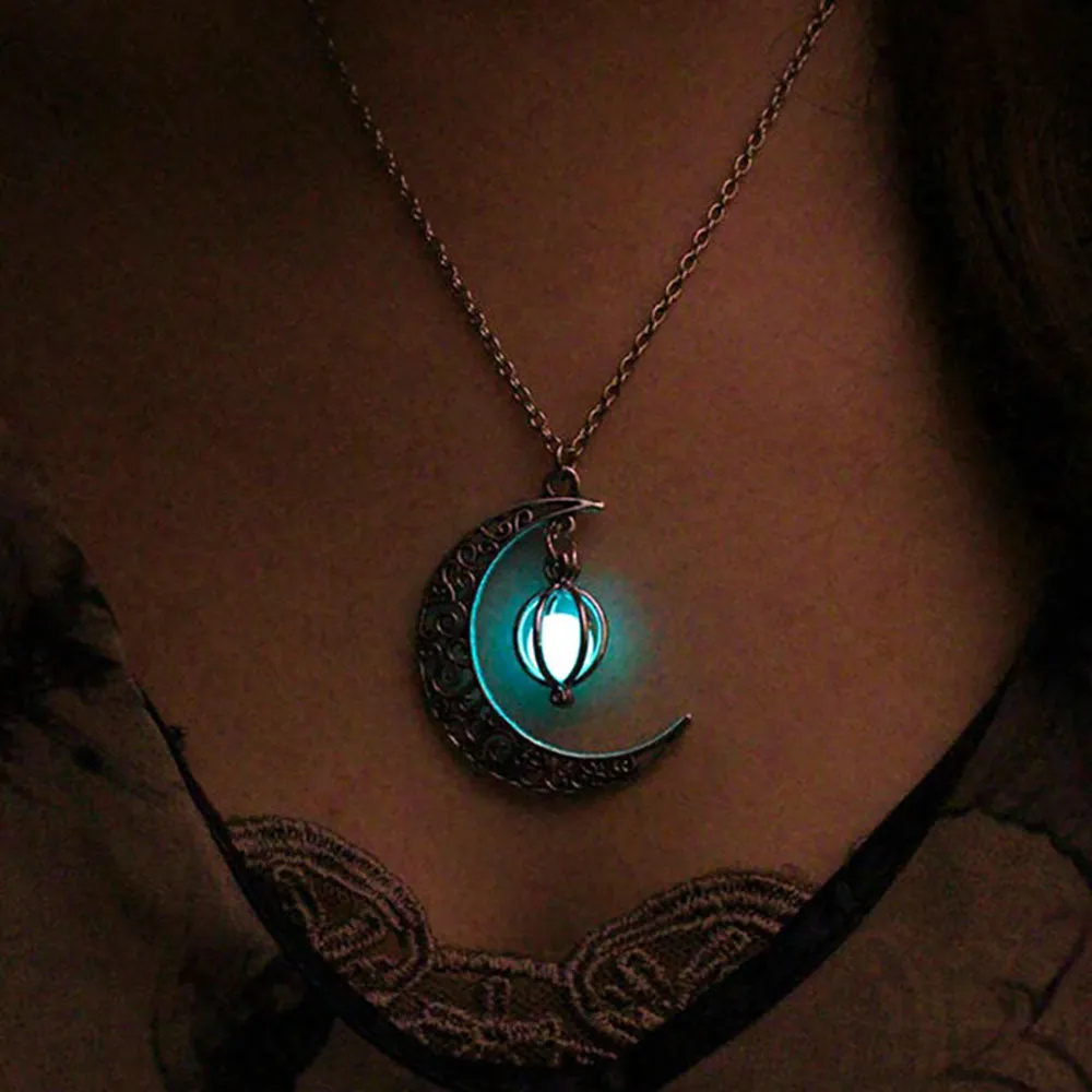 Luminous Moon Pendant Charming Necklace