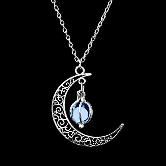 Luminous Moon Pendant Charming Necklace