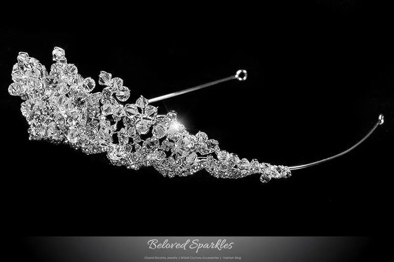 Madison Garden Cluster Silver Tiara | Swarovski Crystal