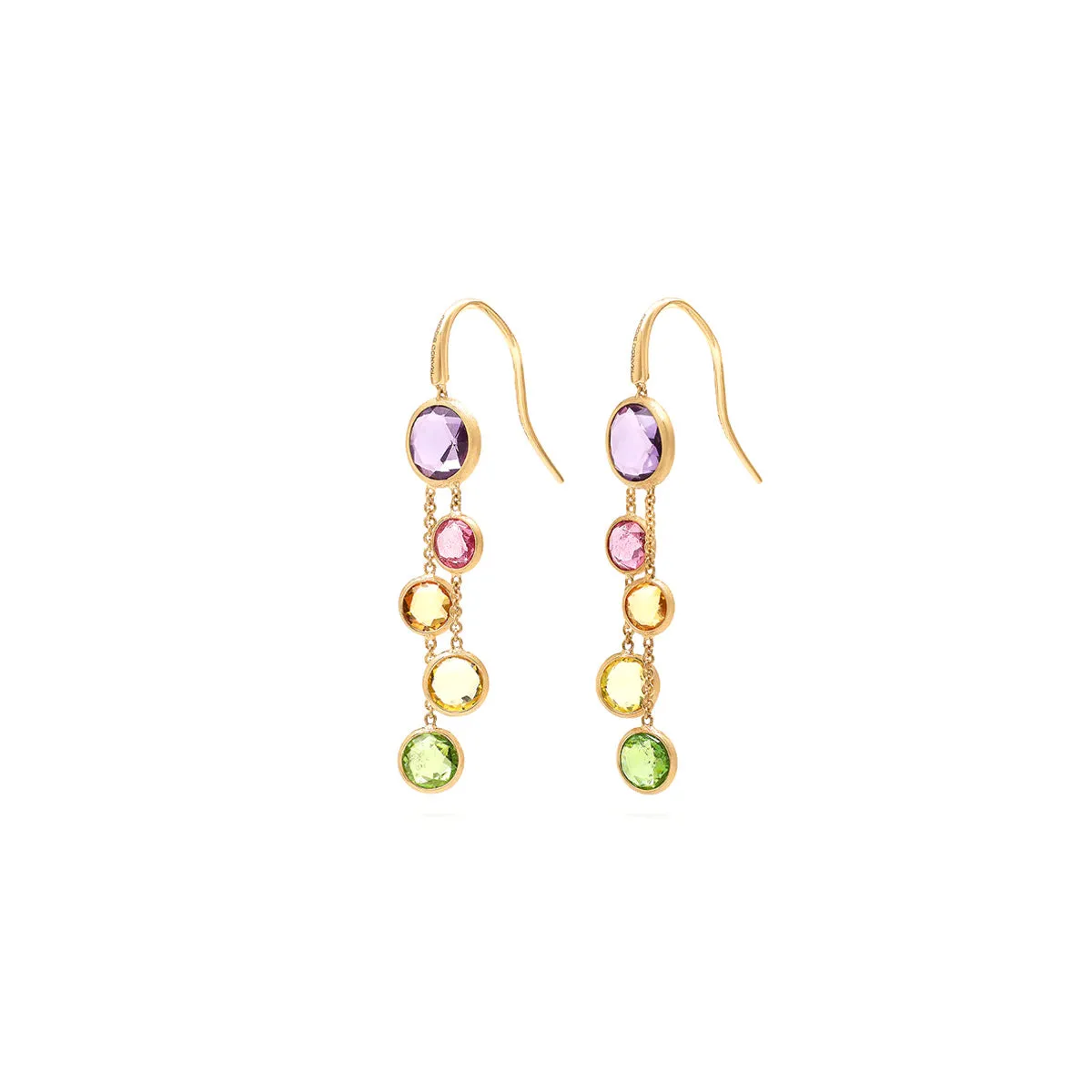 Marco Bicego Jaipur Color Gemstone Two-Strand Earrings