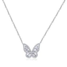 Mariposa Butterfly Silver Pendant Necklace | 2ct