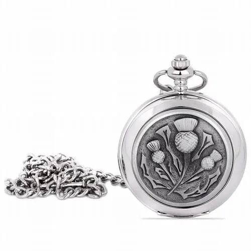 Mechanical Pocket Watch - Thistle Design