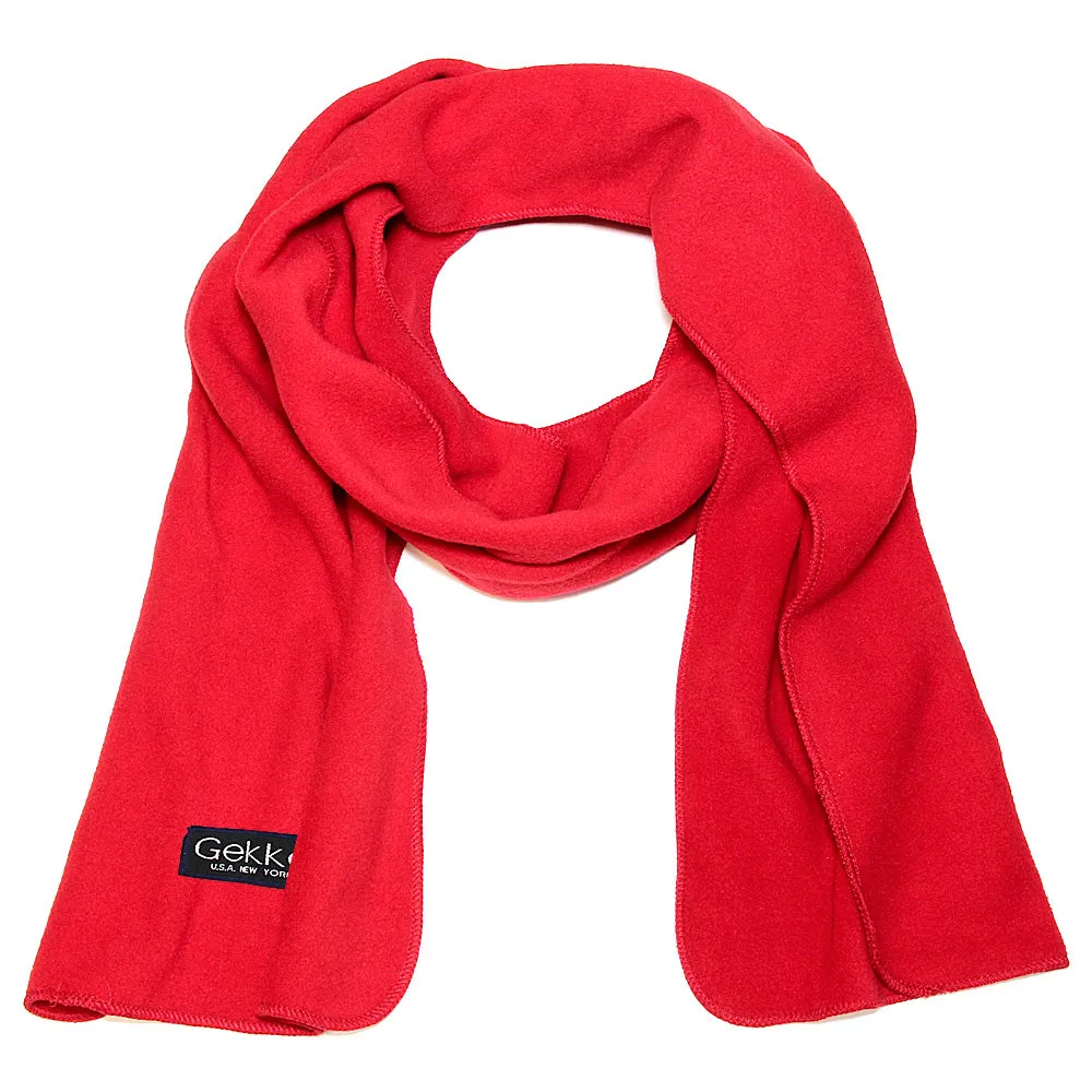 Men Women Fleece Scarf - Red