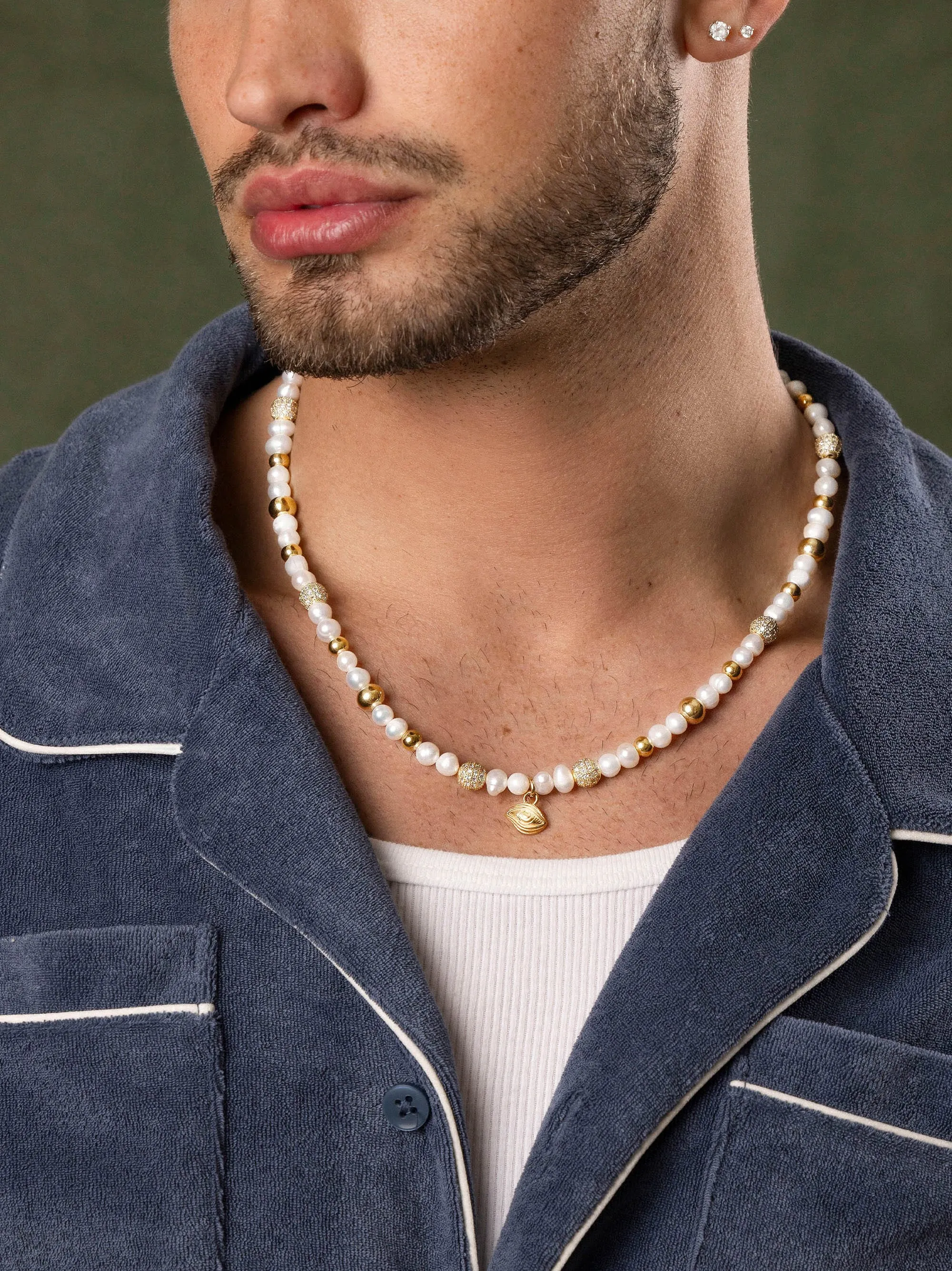 Men's Eye of Ra Pearl Choker