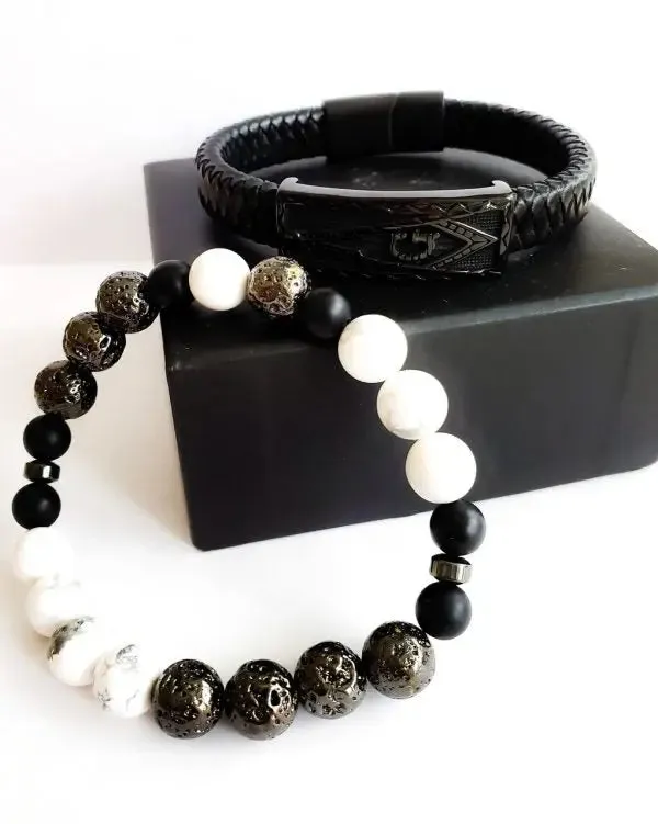 Men's "Metallic" Masonic Bracelet set