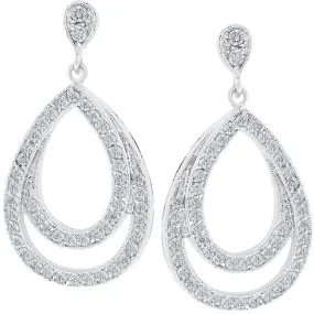 Milana Double Teardrop Dangle Earrings | 2ct