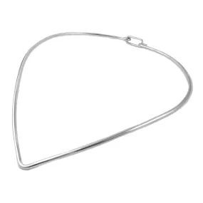 Minimalist Sterling Silver V Shaped Choker Necklace