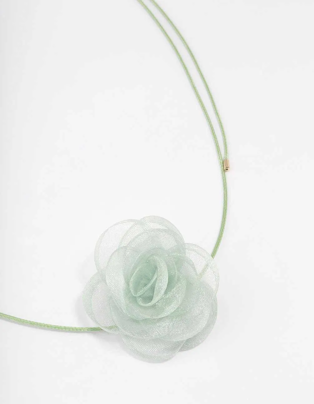 Mint Cord Flower Choker