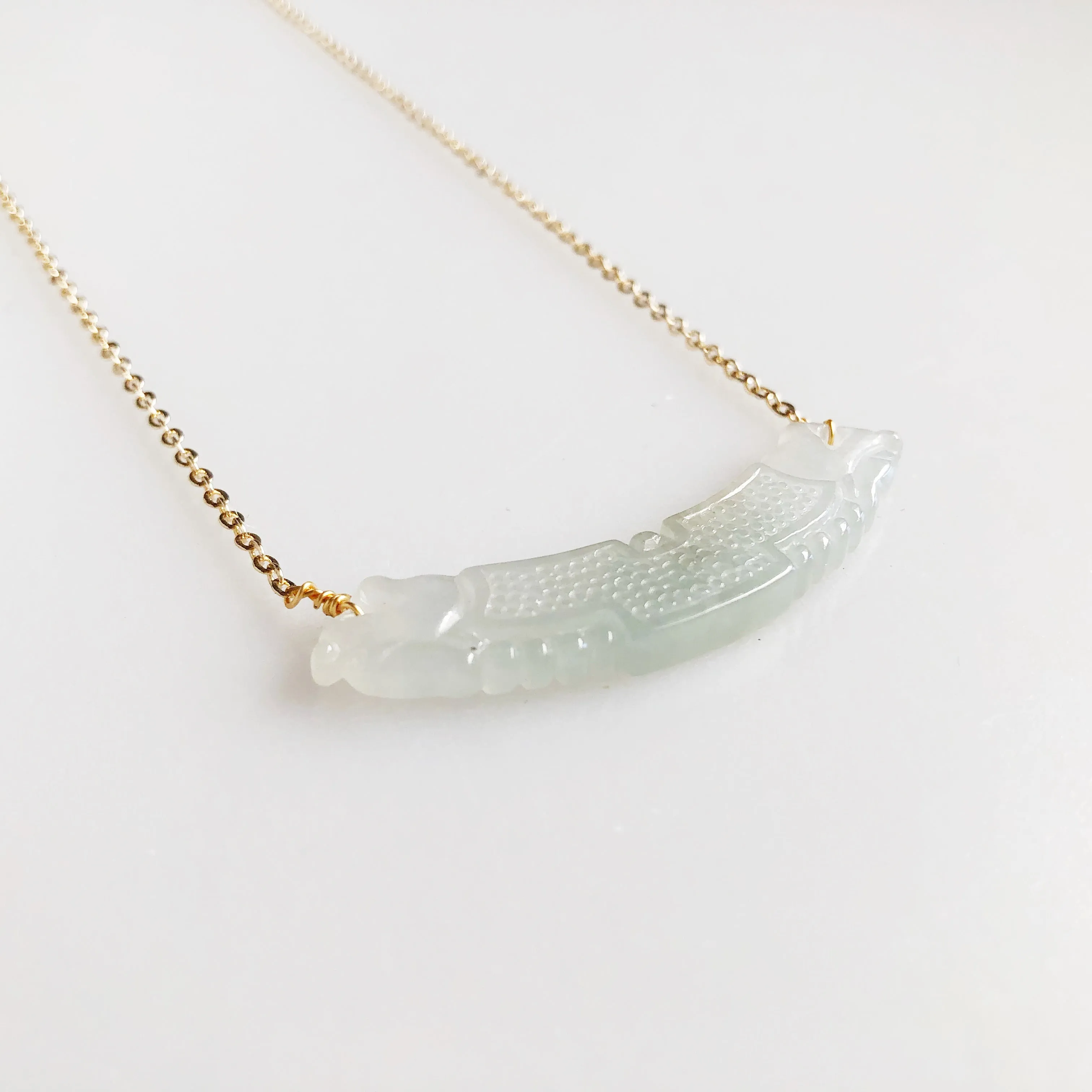 Mint Green Jadeite Huang Necklace