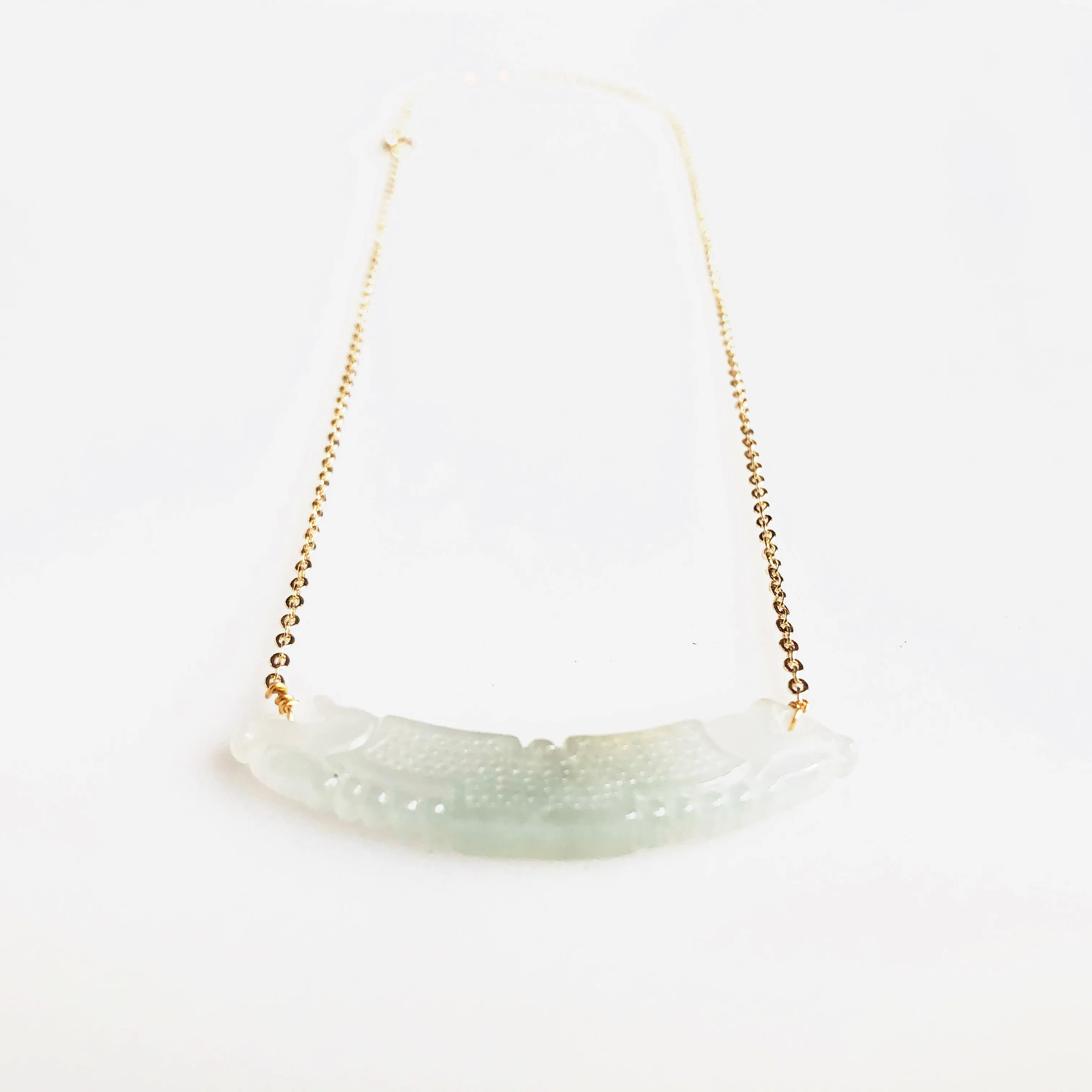 Mint Green Jadeite Huang Necklace