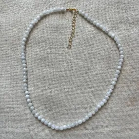 Moonstone 4mm Beaded Necklace - Intuition