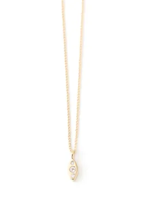 Moonstone and Diamond Marquis Necklace