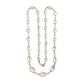 Moonstone and Diamond Necklace