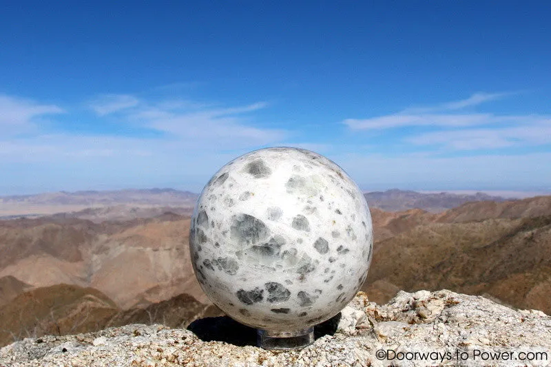 Moonstone Sphere 5.1" Rare & Incredible Markings