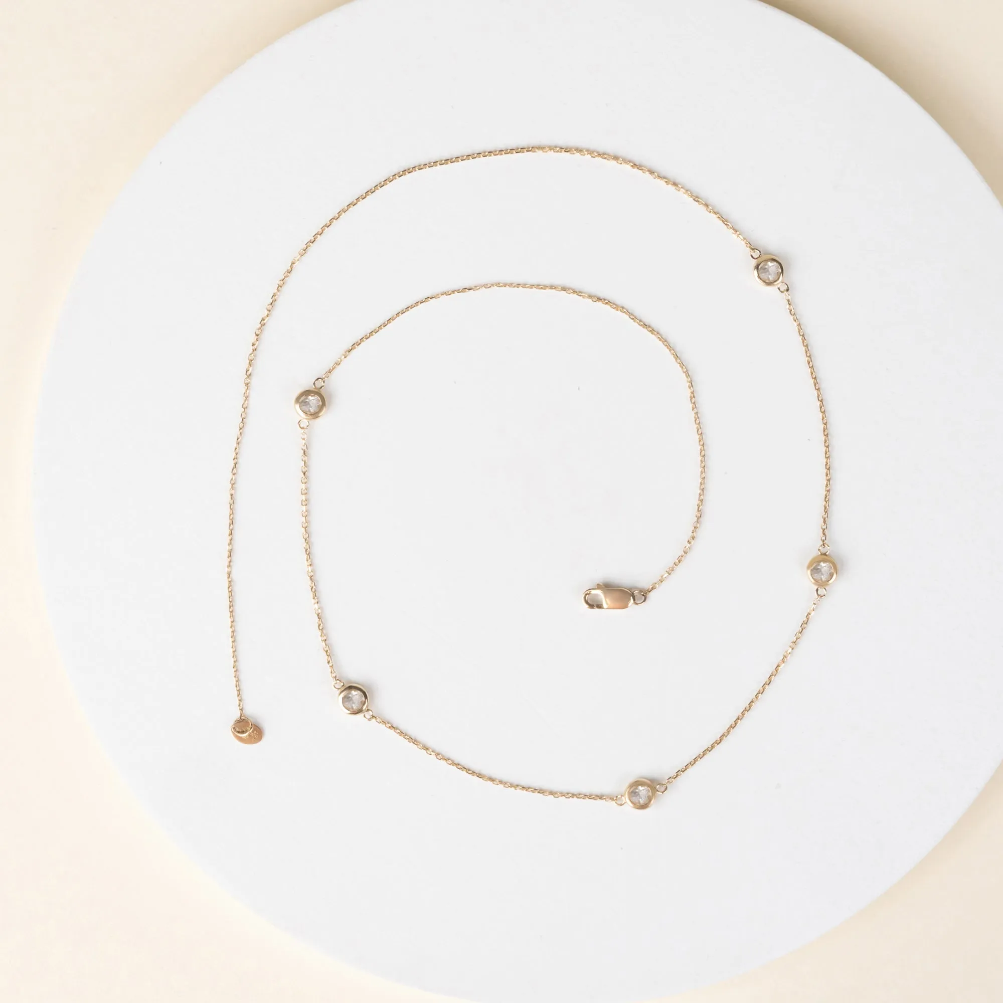 Moonstone Station Necklace, Gwen