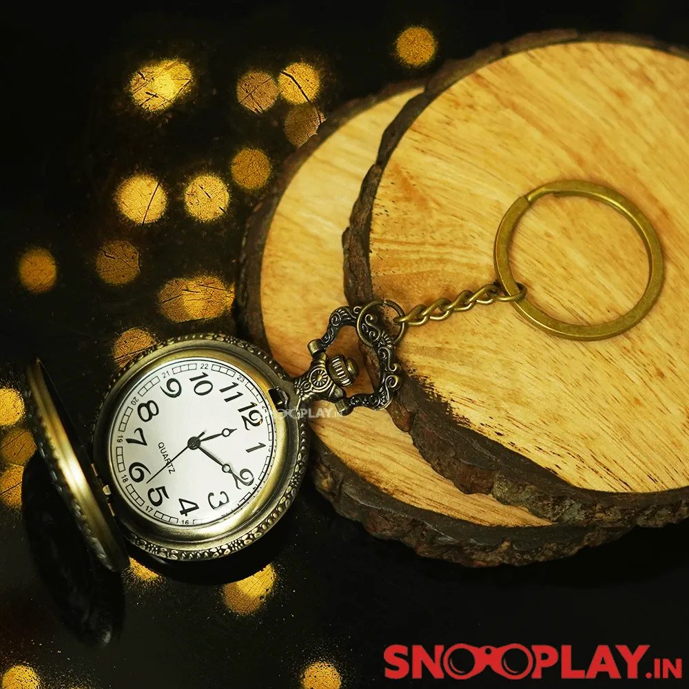 Naruto Antique-Style Pocket Watch with Keychain