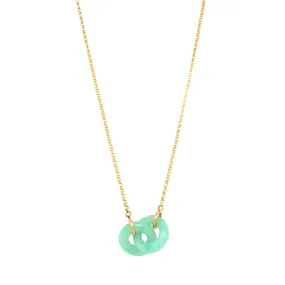 Natural Burmese Jadeite Interlocking Disk Necklace - "Eden"