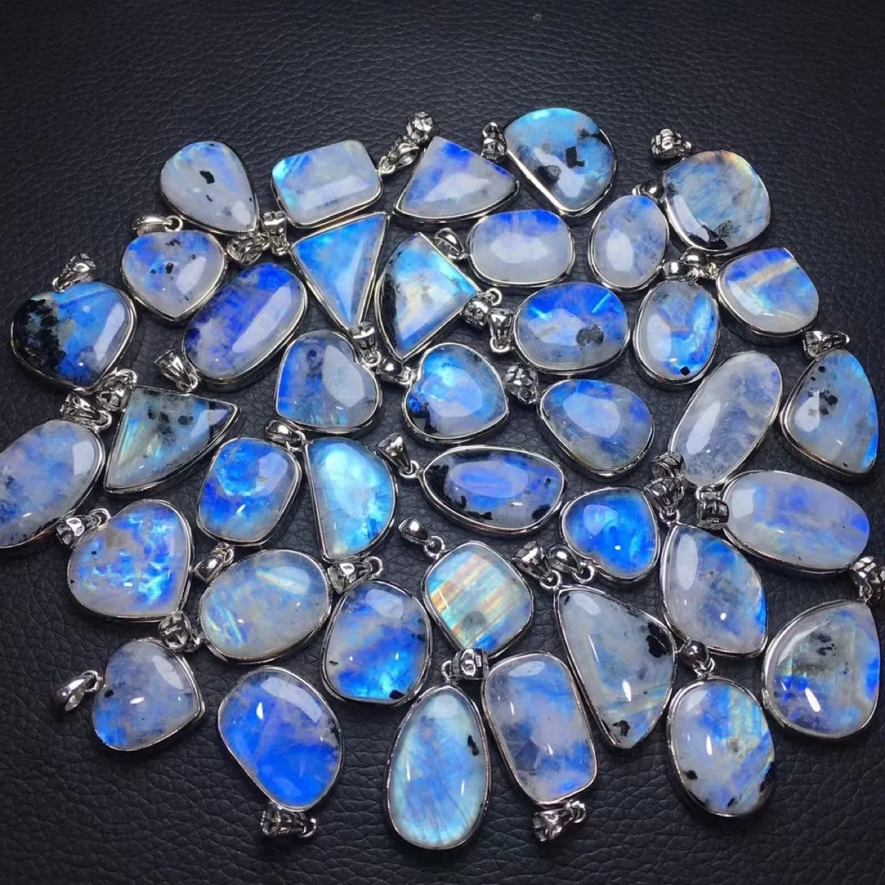 Natural Crystal Blue Moonstone Pendant