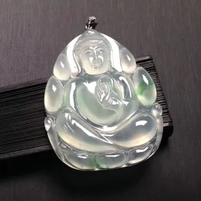 Natural Jade Pendant Jadeite Guan Yin Pendant PT229