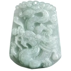 Natural Myanmar Jadeite Long pai pendant