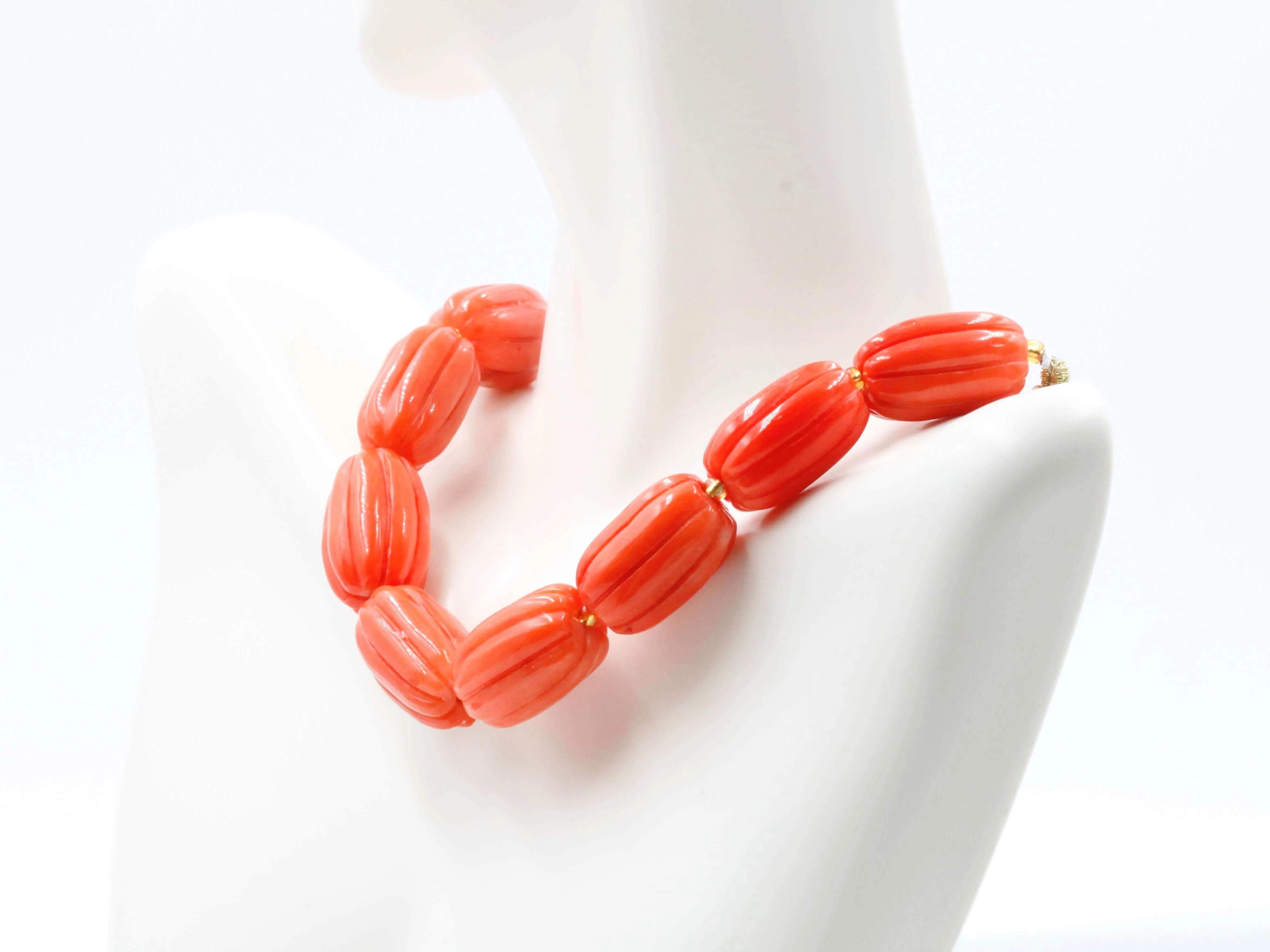 Natural Orange Coral Beads Orange Coral Gemstone Large Pumpkin Shaped Coral Beaded Strand Unfinished Strand Coral Gemstone Beads 6142910