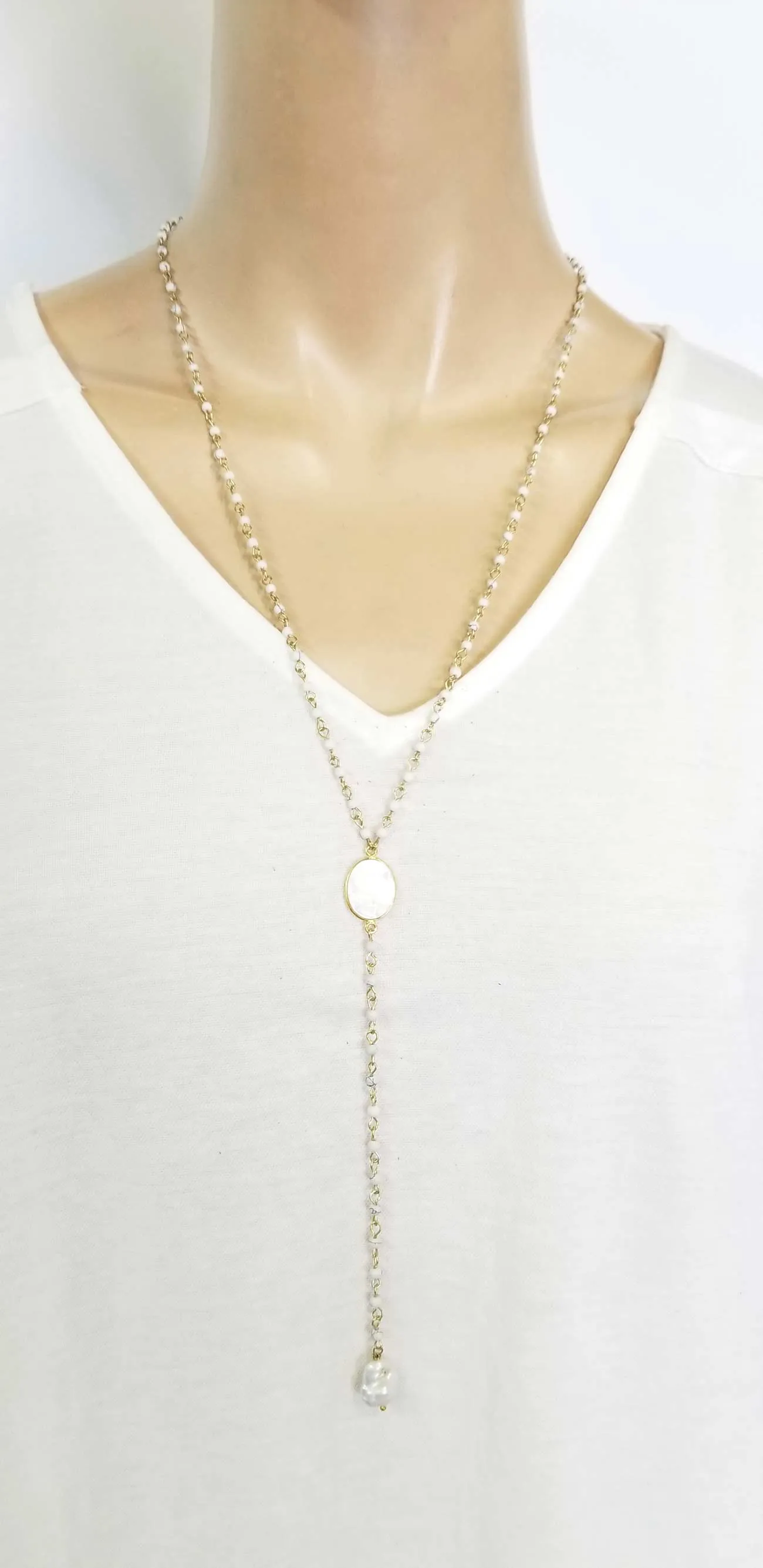 Necklace Mother Pearl & Beads