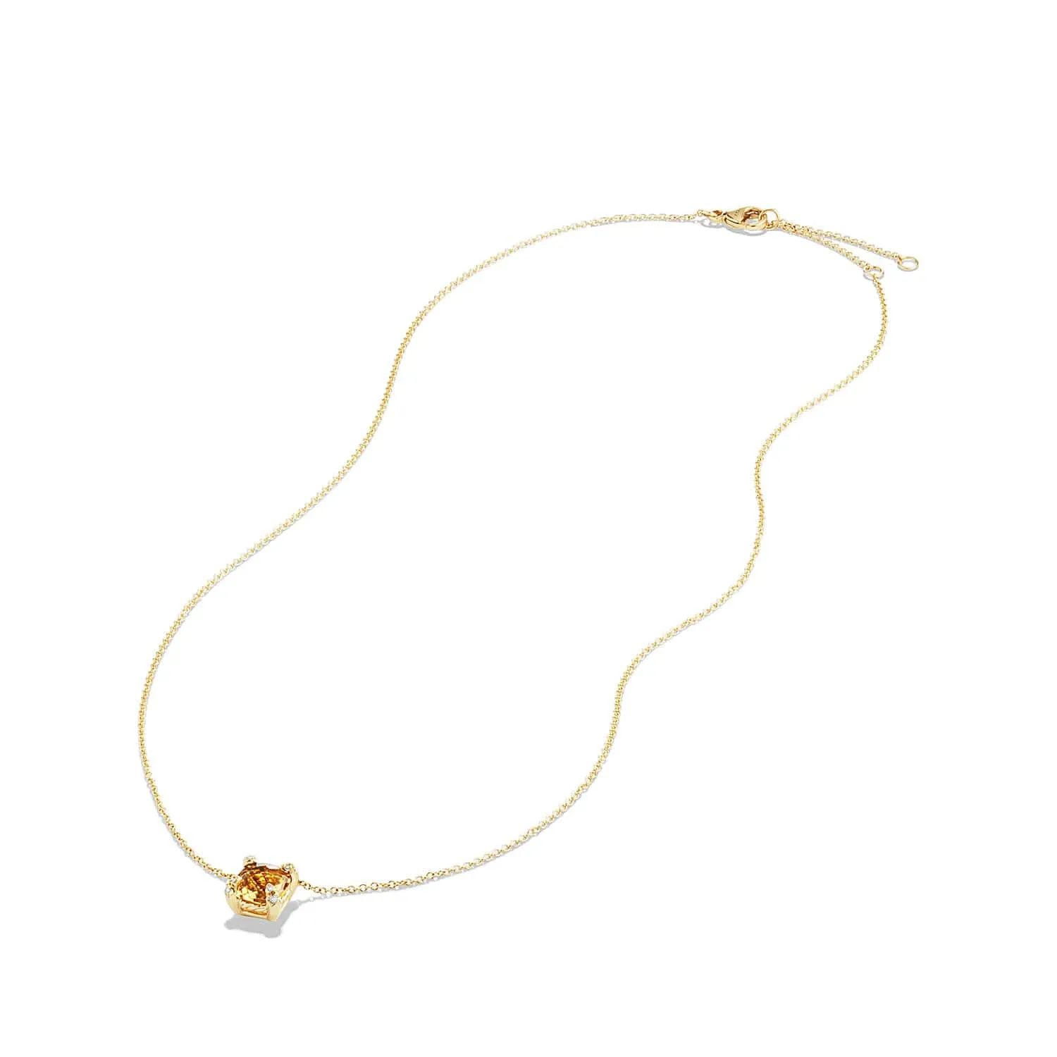 Necklace with Citrine and Diamonds in 18k Gold