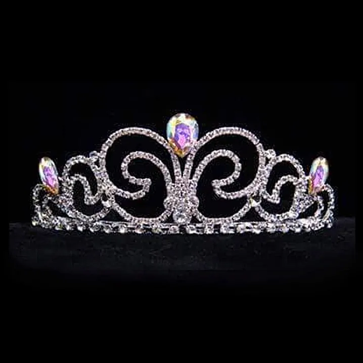 Neptune Bride AB and Clear Crystal Rhinestone Tiara