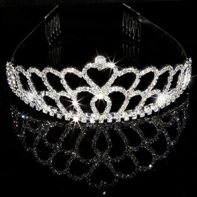 New Fashion Princess Bride rhinestone crystal tiara crown wedding accessories