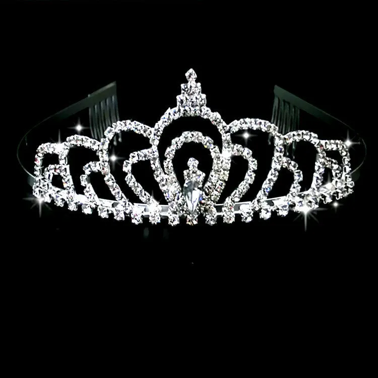 New Fashion Princess Bride rhinestone crystal tiara crown wedding accessories