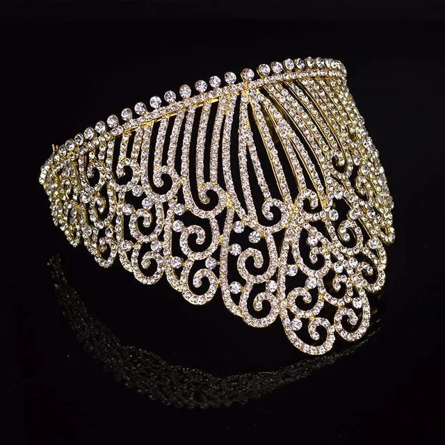 New Sparkling Crystal Tiara Luxury Wedding Headdress