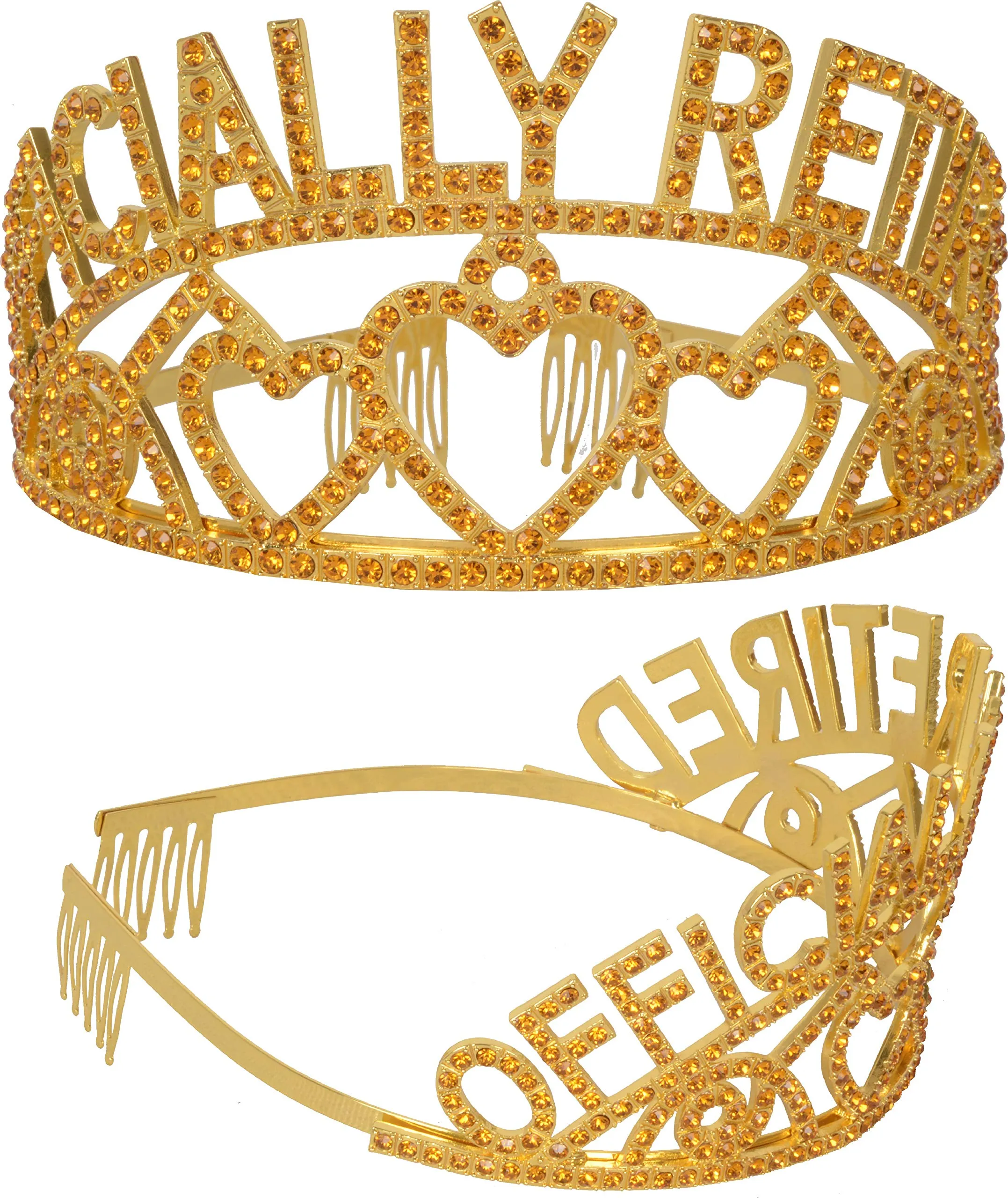 Officially Retired Retirement Party Set Gold, Officially Retired Tiara/Crown, Retirement