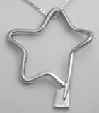 Open Free Form Star with Petite Rowing Oar Blade Pendant